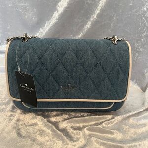 Kate Spade Carey Denim Medium Flap Shoulder Bag
